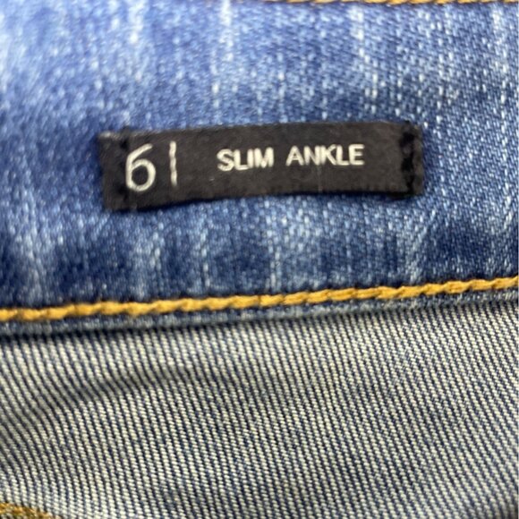 Talbots Women's Blue Medium Wash Embroidered Mid-Rise Jeans Sz 6 - New - Picture 9 of 12